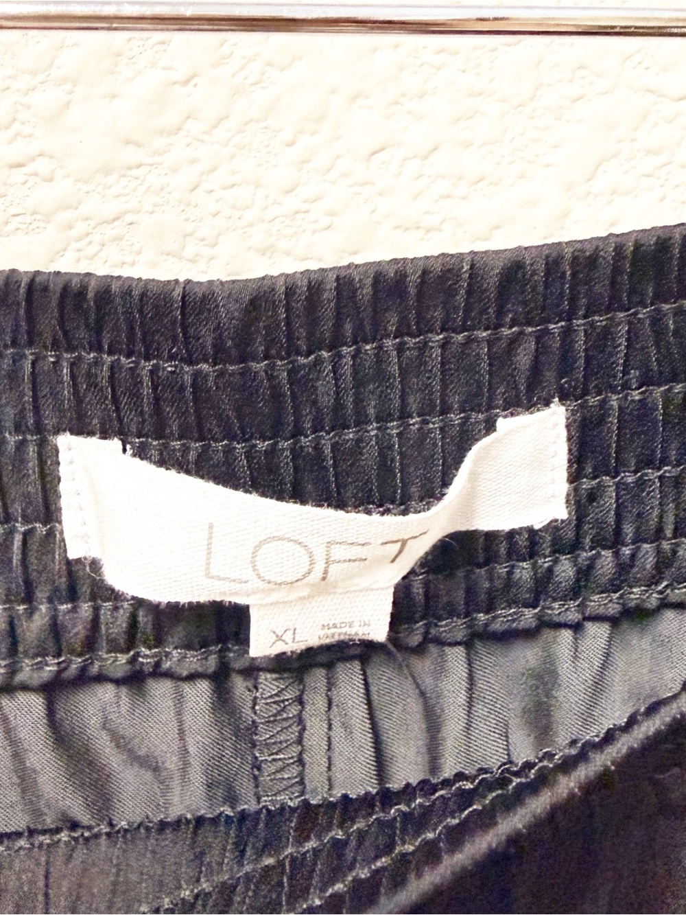 NEW Loft Pull On Wide Leg Pants Black XL Regular NWT - Picture 4 of 5